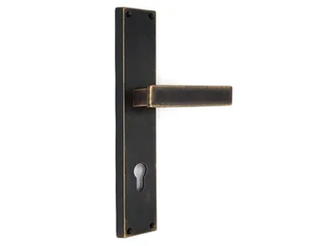 LATUS MG2321 - Bronze door handle on back plate by Fama International - view 2